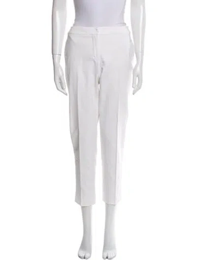 Pre-owned S Max Mara Straight Leg Pants In White