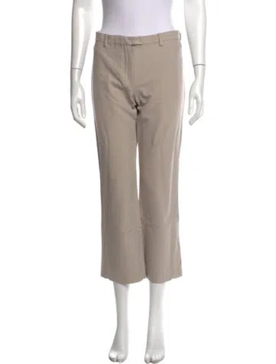 Pre-owned S Max Mara Straight Leg Pants In White
