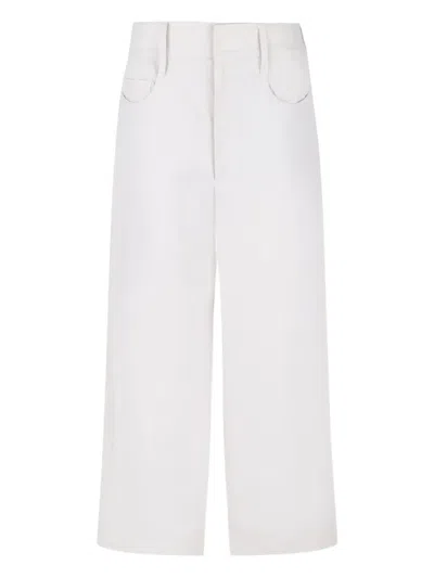 's Max Mara Straight-leg Trousers In White