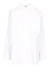S Max Mara Straight Poplin Shirt Shirts White