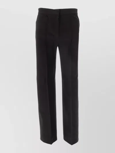 S Max Mara Straight Trousers In Black