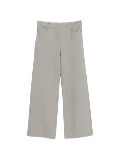 S Max Mara Straight-leg Trousers In Gray