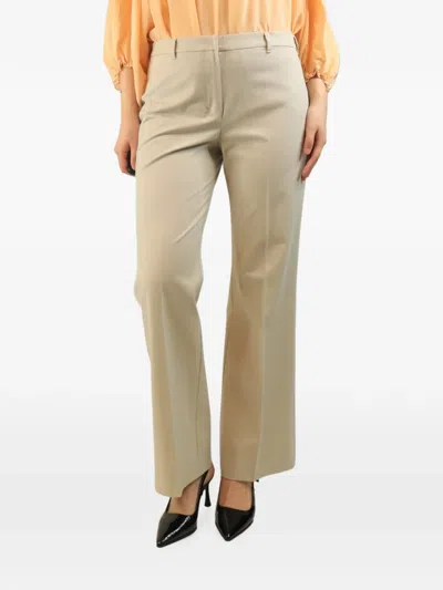 Pre-owned 's Max Mara Straight-leg Trousers In Neutrals
