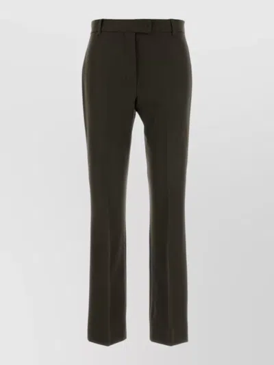 S Max Mara Stretch Cotton Blend Fatina Tailored Trousers In Black