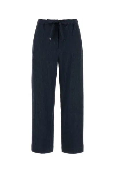 S Max Mara Stretch Denim Iris Wide-leg Jeans In Navy
