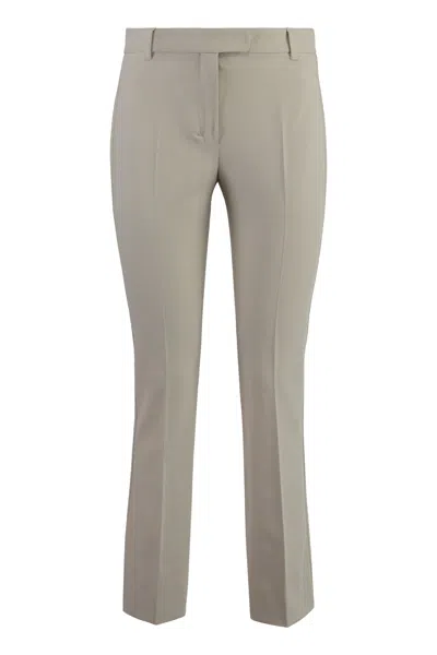 S MAX MARA S MAX MARA STRETCH VISCOSE TROUSERS WITH FLARED HEM