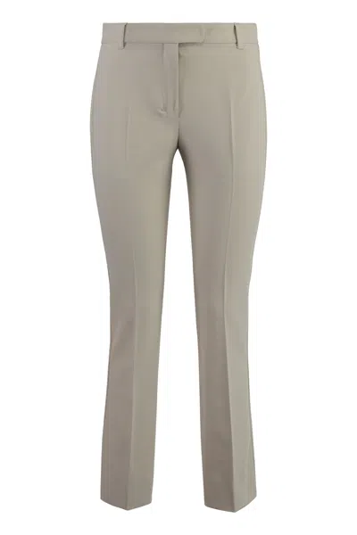 S Max Mara Slim Fit Mid-rise Trousers In Beige