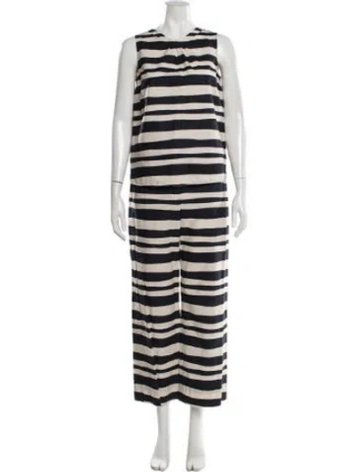 Pre-owned S Max Mara Striped Pant Set In Neutrals