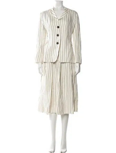 Pre-owned 's Max Mara Striped Pantsuit In Neutrals