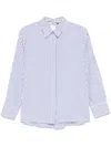 S Max Mara Tata Shirt In Striped In Cotton In White
