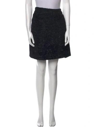 Pre-owned 's Max Mara Studded Accents Knee-length Skirt In Black