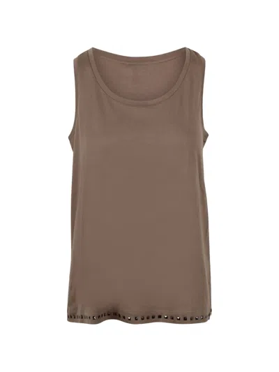 's Max Mara Stud-embellished Tank Top In Brown