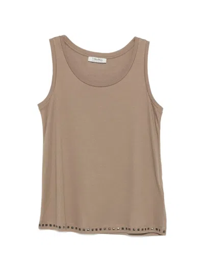 's Max Mara Stud-embellished Tank Top In Brown