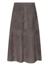 S Max Mara High Waist Skirts Seam Detailing In Brown