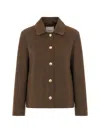 S Max Mara Suede Jacket In Brown