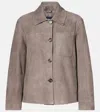 S Max Mara Suede Overshirt In Brown