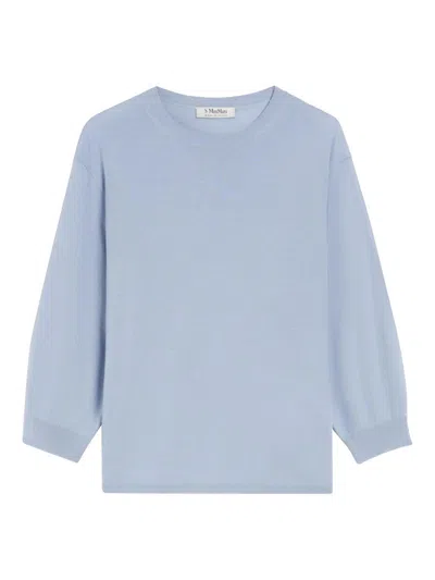 S Max Mara Suéter Con Escote Barco In Blue