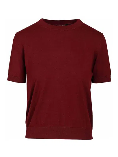 S Max Mara Suéter Cuello Redondo - Rojo Oscuro In Burgundy