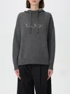 S Max Mara Charcoal Wool Blend Gorizia Sweatshirt In Charcoal