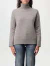 's Max Mara Woman Turtleneck Taupe Size S Cashmere In Grey