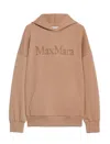 S Max Mara Visiera Hooded Sweatshirt Max Mara Logo Sweatshirts Beige In Brown