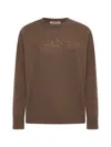 S Max Mara Kassel Wool And Cashmere Sweater With Logo In Brown