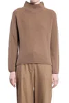 S Max Mara ' Elica Mock Neck Jumper In Brown