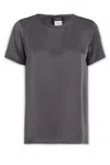 S Max Mara Basic Round Neck Short Sleeve Top In 013