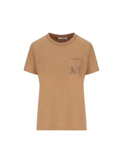 's Max Mara Caramel Cotton Madera T-shirt In Brown