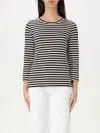 S Max Mara Durata Long-sleeved Striped T-shirt In Schwarz
