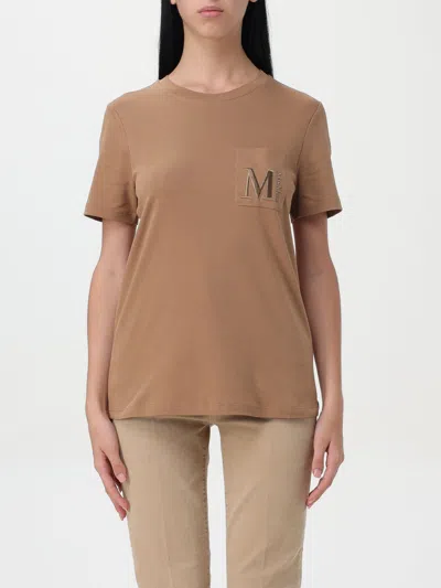 'S MAX MARA T-SHIRT 'S MAX MARA WOMAN COLOR CAMEL,412926042