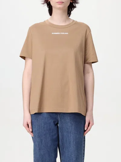 S MAX MARA T-SHIRT 'S MAX MARA WOMAN COLOR NATURAL,426213067
