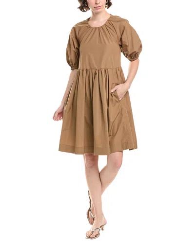 S Max Mara Tago Mini Dress In Brown