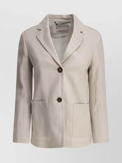 's Max Mara Tailored Jackets With Back Vent And Front Pockets In Beige