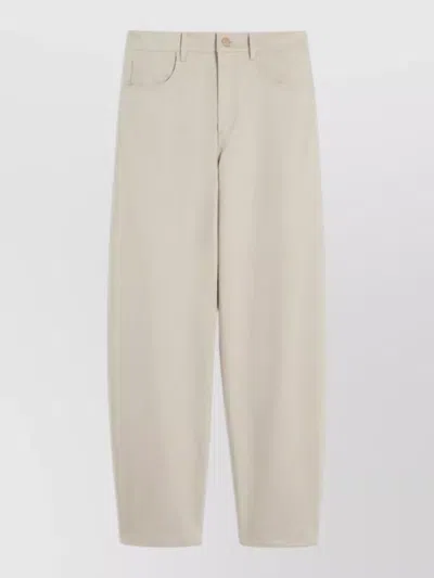 S Max Mara Tailored Pants Belt Loops Side And Back Pockets In Neutral