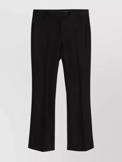 S Max Mara Tailored Trousers With Front Crease And Dart In Black