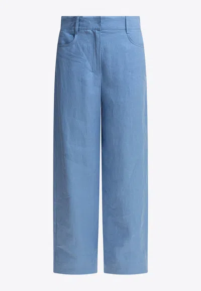 S MAX MARA TEO WIDE-LEG LINEN PANTS