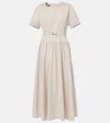 S Max Mara Terry Cotton Poplin Midi Dress