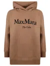 's Max Mara Hooded Oversized Sweatshirt With Ribbed Cuffs And Hem In Camel