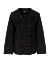 S Max Mara Time Wool Double-breasted Jacket In Black  