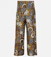 S Max Mara Silk Trouser With All-over Print In Multicoloured