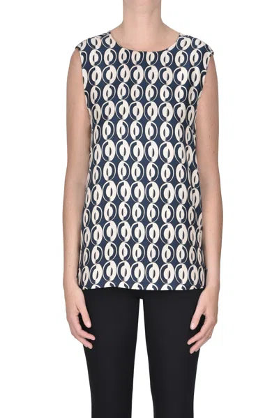 S Max Mara Timetop Reversible Top In Blue