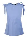 's Max Mara S Max Mara Cotton Canvas Flared Top In Blue