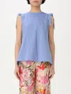 's Max Mara S Max Mara Cotton Canvas Flared Top In Blau