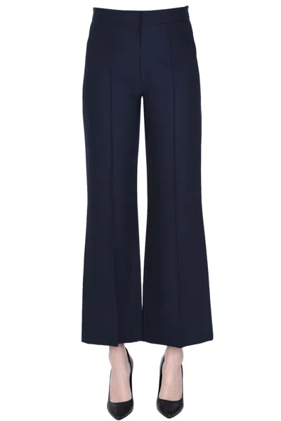 's Max Mara Totem Trousers In Navy Blue