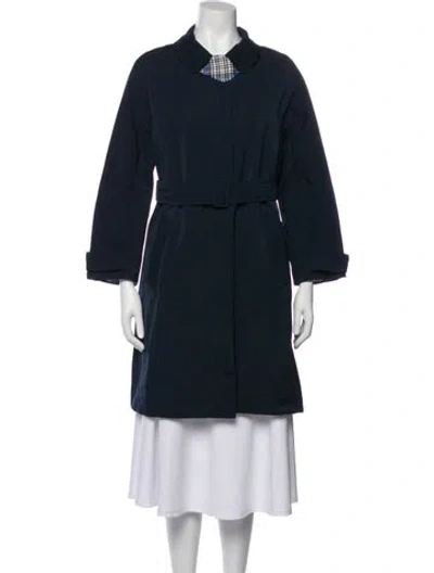 Pre-owned 's Max Mara Trench Coat In Blue