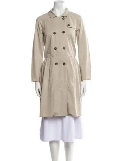 Pre-owned S Max Mara Trench Coat In Neutrals