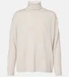 S Max Mara Treviso Wool Turtleneck Sweater In White