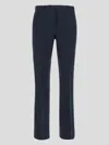 's Max Mara Womens Midnightblue Umanita Twill-texture Straight-leg Low-rise Stretch-cotton Blend Trousers