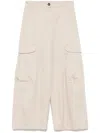 's Max Mara Cotton Gabardine Cargo Pants In Beige